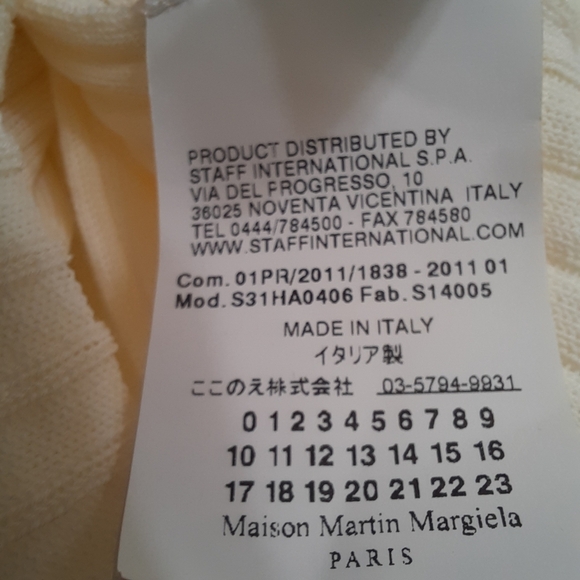 2011 MAISON MARTIN MARGIELA Deep Plunge V-Neck Knit Collared Sweater Stretch M - Picture 7 of 10